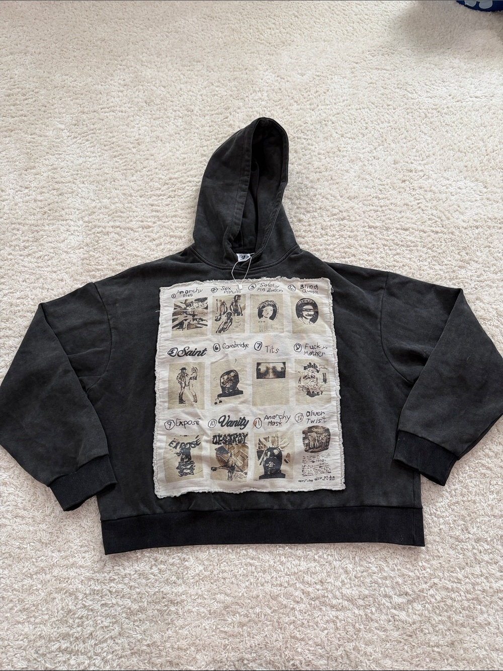 Size XL - Saint Vanity Vain Life Hoodie (Charcoal)